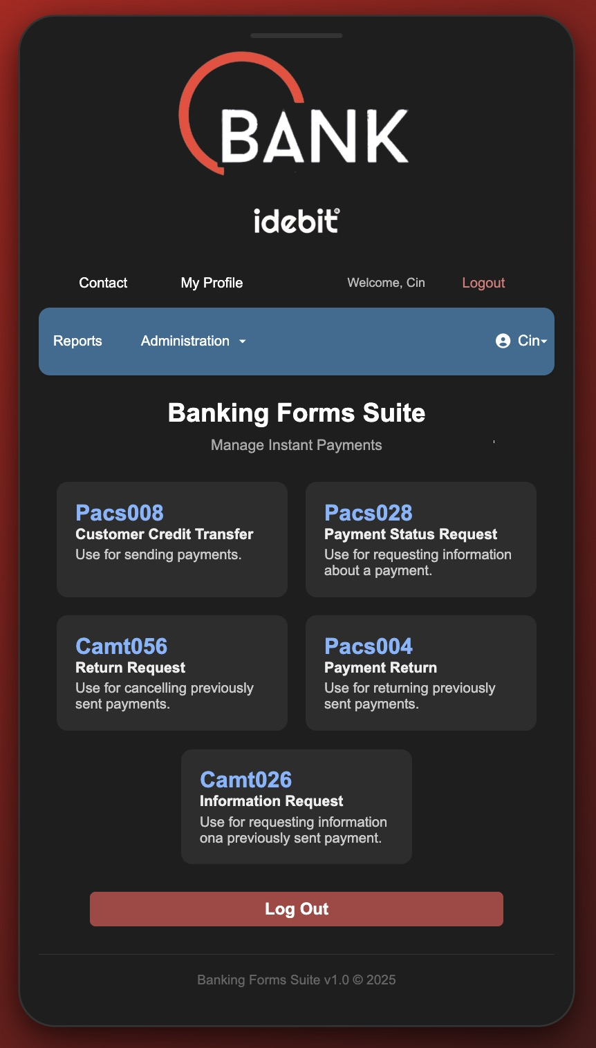 Banker Forms Dashboard